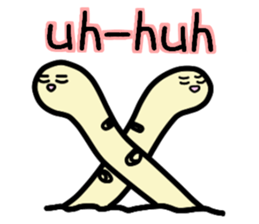 "kawaii" spotted garden eel sticker #3940009