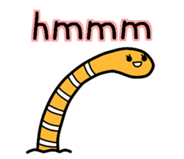 "kawaii" spotted garden eel sticker #3940010