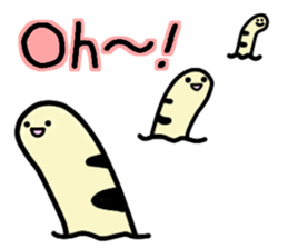 "kawaii" spotted garden eel sticker #3940013