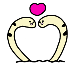 "kawaii" spotted garden eel sticker #3940016