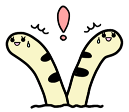 "kawaii" spotted garden eel sticker #3940018