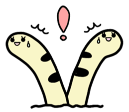 "kawaii" spotted garden eel sticker #3940018