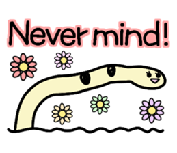 "kawaii" spotted garden eel sticker #3940020