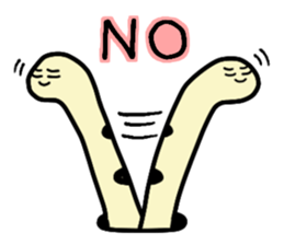 "kawaii" spotted garden eel sticker #3940021