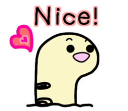 "kawaii" spotted garden eel sticker #3940022