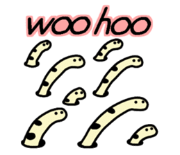 "kawaii" spotted garden eel sticker #3940024