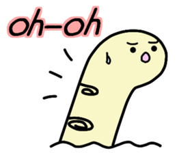 "kawaii" spotted garden eel sticker #3940028