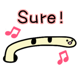 "kawaii" spotted garden eel sticker #3940033