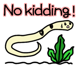 "kawaii" spotted garden eel sticker #3940035
