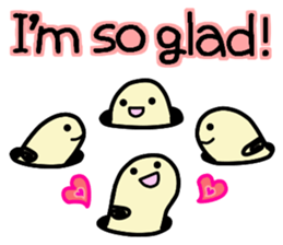 "kawaii" spotted garden eel sticker #3940043