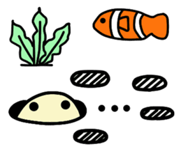"kawaii" spotted garden eel sticker #3940045