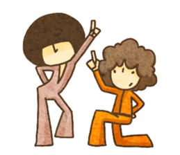 Afro and Afro sticker #3940273