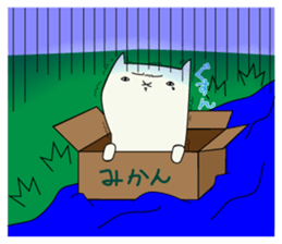 expressionless white cat sticker #3940402