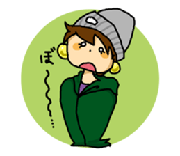 Parka girl and Mr. panda sticker #3940728