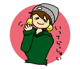 Parka girl and Mr. panda sticker #3940738