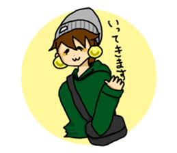 Parka girl and Mr. panda sticker #3940740