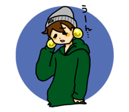 Parka girl and Mr. panda sticker #3940742