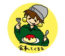 Parka girl and Mr. panda sticker #3940758