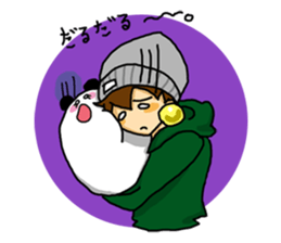 Parka girl and Mr. panda sticker #3940764