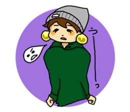 Parka girl and Mr. panda sticker #3940766