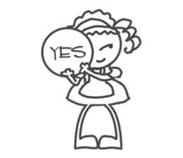 Do a costume play and return an answer sticker #3941356