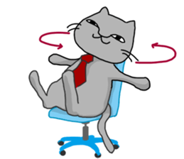 A Cat of the gray which is the pace sticker #3941688