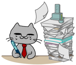 A Cat of the gray which is the pace sticker #3941690