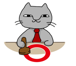 A Cat of the gray which is the pace sticker #3941691