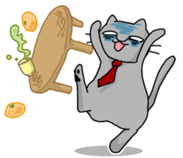 A Cat of the gray which is the pace sticker #3941692