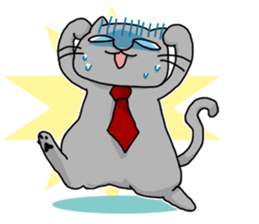 A Cat of the gray which is the pace sticker #3941695