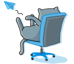 A Cat of the gray which is the pace sticker #3941696