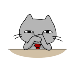 A Cat of the gray which is the pace sticker #3941698