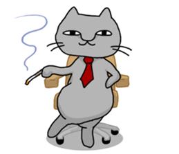 A Cat of the gray which is the pace sticker #3941702