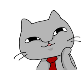 A Cat of the gray which is the pace sticker #3941713