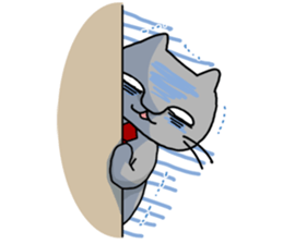 A Cat of the gray which is the pace sticker #3941714