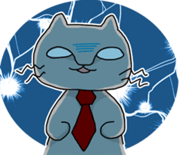 A Cat of the gray which is the pace sticker #3941716