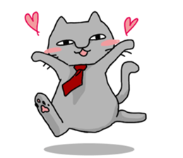 A Cat of the gray which is the pace sticker #3941717