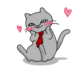 A Cat of the gray which is the pace sticker #3941720