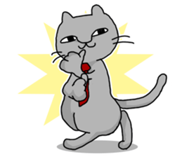 A Cat of the gray which is the pace sticker #3941722