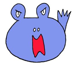 Expressive frogs sticker #3942620