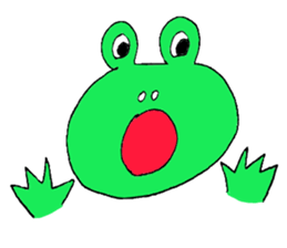 Expressive frogs sticker #3942621