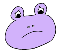 Expressive frogs sticker #3942632