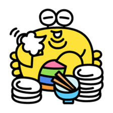 colorful "kanisan" sticker #3942673