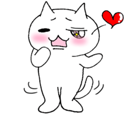 Sticker of the white cat sticker #3943866