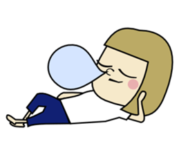 High school student girl Dika sticker #3944648