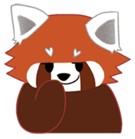 little red panda sticker #3945446