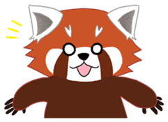 little red panda sticker #3945447