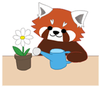 little red panda sticker #3945460
