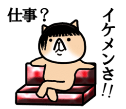 Good looking guy Cat sticker #3946933