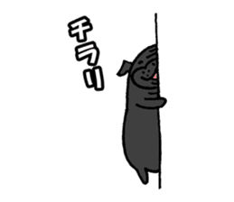 Japanese Black pugs sticker #3947136